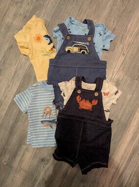 2 Pekkle Baby Overalls Outfit Set